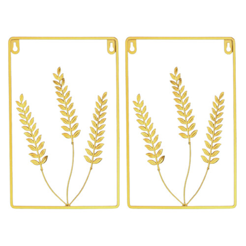 Ginkgo Leaf Metal Wall Decor2-Pack Gold