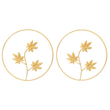Ginkgoblad Metal Vægdekoration 2-pak Guld