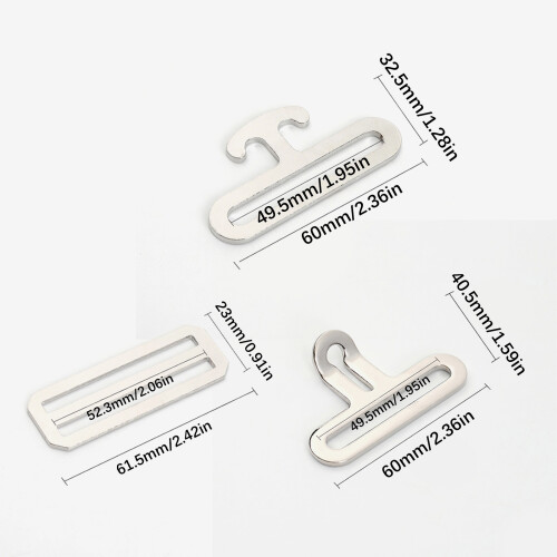 2 ensembles de remplacements de boutons-pression de-argent 2