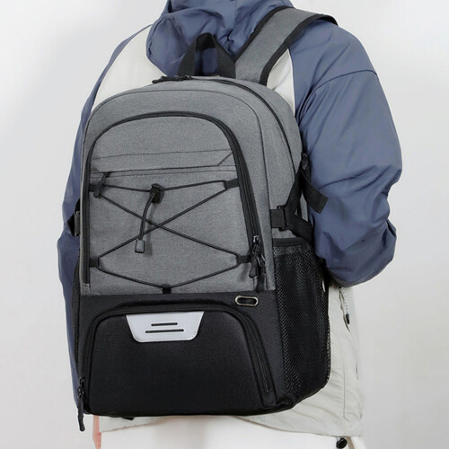 Gym Backpack With Padded Shoulder Strap Large-Nylon black 2
