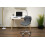 Chaise de bureau pivotante, dossier large, similicuir, gris 2