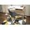 Chaise de bureau pivotante, dossier large, similicuir, gris 3