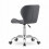 Chaise de bureau pivotante, dossier large, similicuir, gris 4