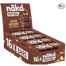 Nakd Cocoa Hazelnut Protein Bar - Vegan - Gluten Free - Healthy Snack, 45g