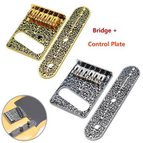 Professional 6 String Saddles Bridge Plate Strings-Golden 2