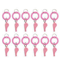 12pack High Volumes Sound Plastic Whistle for School Event-Pink