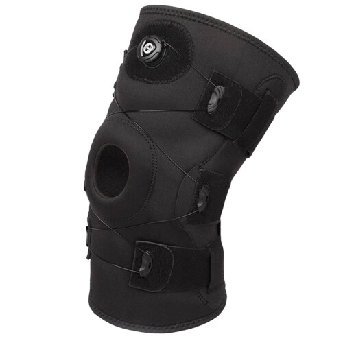 Neoprene Knee Sleeve Adjustable Support Strap-Black L