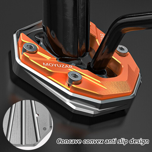 Scooter Kickstand Foot Side Stand Extension Pad Support-Orange 2