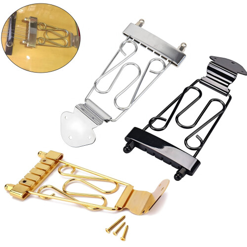 Tailpiece Bridge Metal Guitar Tailpiece Bridge 6 Strings-Golden 2