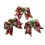 Traditional Retro Christmas Cloth Bows13x13cm 1