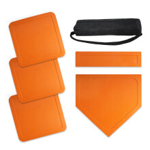 Baseball And Softball Base Set with Carry Case For-Orange