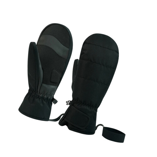 Windproof Waterproof Winter Ski Gloves With Zippered-L Black