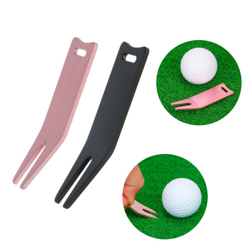 Outil de réparation de Golf, fourche Divot verte pour-Noir 2