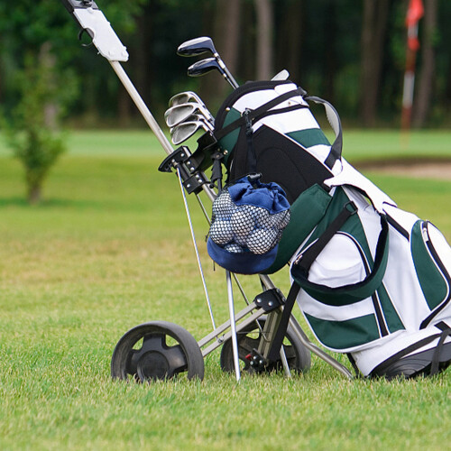 Pochette de support de sac de balle de Golf en maille de-Bleu L 1