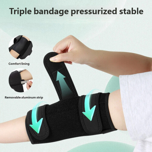 Adjustable Elbow Guard with 2 Removable Metal Splints Light 2