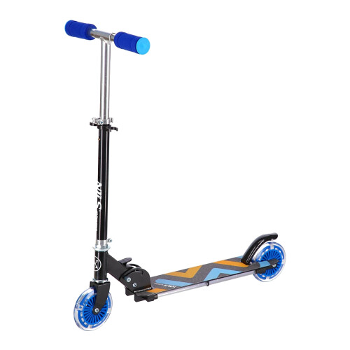 Blauer Tretroller, faltbar, leichtes Design