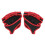 Rutschfester fingerloser Gewichtheber-Handschuh,-Rot L 1
