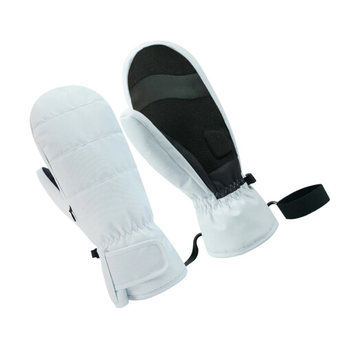 Unisex Thermal Lined Snow Ski Gloves Windproof Cold-M White