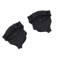 Gant d'haltérophilie antidérapant sans doigts, protection-Noir L