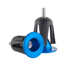 Bicycles Handlebars Bar Grip End Plugs Aluminum Alloy Bike-Blue