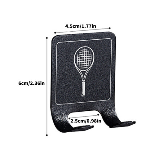 Wall Mounted Racket Rack Vertical Display Holder Metal Hanging 2