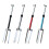 3 Spikes Support Adjustable Ground Insert Fishing Stand-Red 2