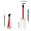 3 Spikes Support Adjustable Ground Insert Fishing Stand-Red 4