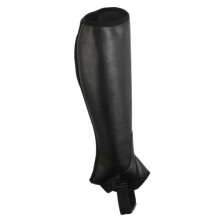 (L, Black) Saxon Unisex Equileather Half Chaps
