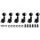 Guitar String Tuning Pegs Guitar Machine Heads-Black 6 Left 1