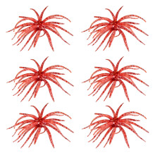 6Pcs Sea Urchin Soft Baits Soft Fishing Lures Slow Sinking-Red