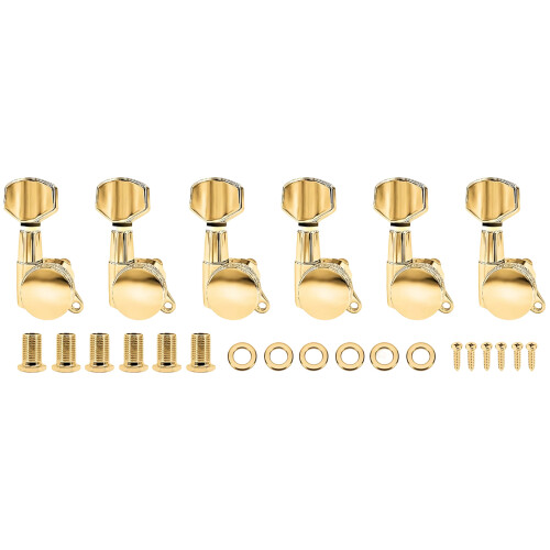 Guitar Knobs Keys for Acoustic Electric Guitar-Gold 6 Right
