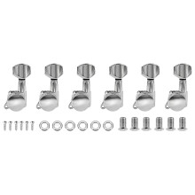 Guitar String Tuning Keys Tuners for Acoustic-Silver 6 Left