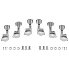 Guitar Tuning Pegs Replacements 6 Piece-Silver 3L 3 Right
