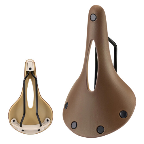 Siège de vélo étanche coussin de trou creux confortable-Brun