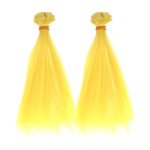 2Pcs Synthetic Fiber Fly Tying Materials Jigs Lure-Yellow