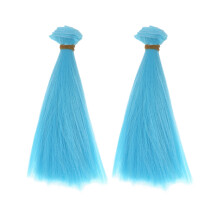 2Pcs Synthetic Fiber Fly Tying Materials 15cm Length Long-Blue