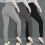 Polyester-Workout-Leggings mit hoher Taille,-hellgrau L 7