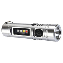 Rechargeable LED Keychain Light Multifunctional-Silver