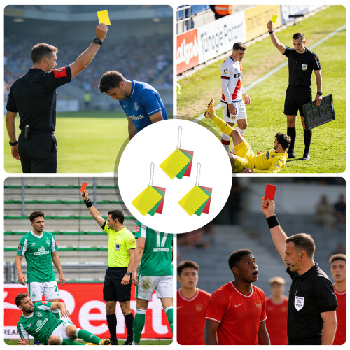 3er-Set Fußball-Schiedsrichter-Strafkarten 1