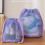 Swim Gear Organizer Mesh Drawstring Bag Design For-P urple L 3