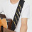 Punk Themed Guitar Strap Soft Microfiber Embellished-Black 17 5