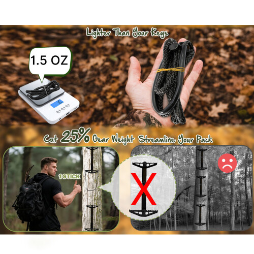 Corde ascendante de chasse de plus de-une échelle à deux marches 2