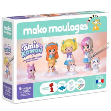 Muottisarja - MAKO LUOMUKSET - Kawaii ystäväni - 5 hahmoa - Valmistettu Ranskassa - Alkaen 4-vuotiaille
