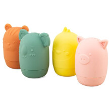 Giochi da bagno - ULYSSE - Ulysse Animali Ludi'eau - Silicone ultra-sicuro - Set da 4 - Senza BPA/PVC