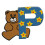 Wooden Letter - VILAC - Letter P - Brown - Bear Pattern - 7 cm 1