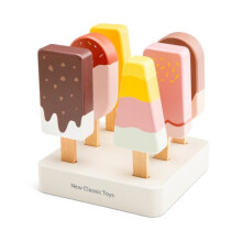 Picolés de madeira - NOVOS BRINQUEDOS CLÁSSICOS - 6 pcs - Ideal para cozinha de brinquedo - Jogo de imitação - 12 cm