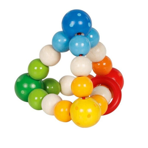 Hälytysnappula - GOKI - Pyramidi - Puu - Värikäs - 7 cm