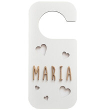 Gancio porta - Vintiun - Cuori - Bianco - Legno
