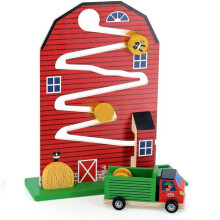 Houten speelgoed - VILAC - Oogst op de boerderij - Rood - 12 maanden en ouder - Speels en educatief