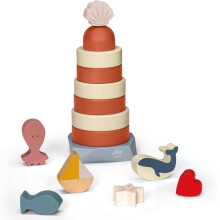 Brinquedo empilhável - Sevi - Farol empilhável - 15 peças em madeira - Desenvolve a motricidade - Unissex